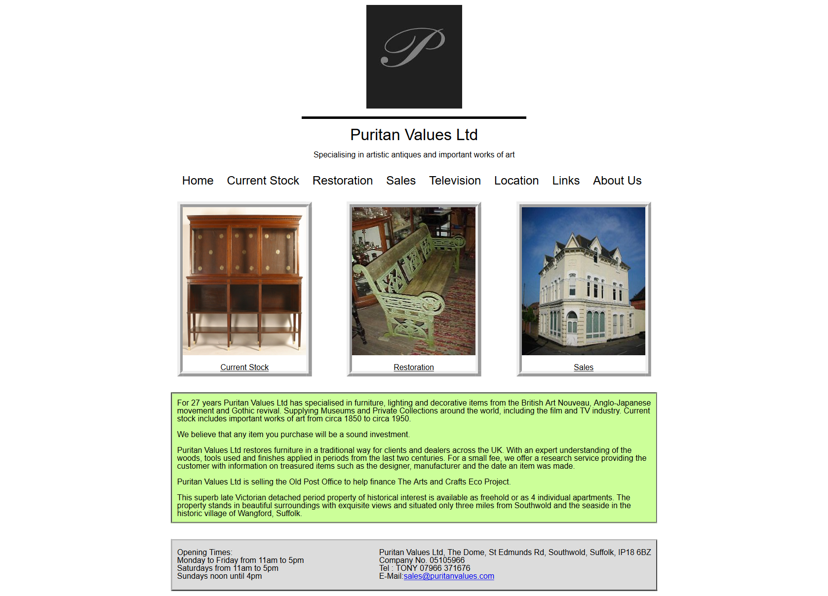 Puritan Values Ltd screenshot